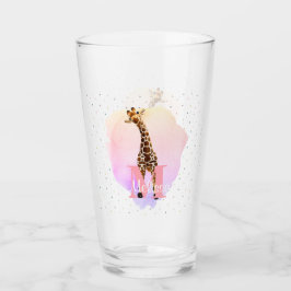  monogram Waterverf Naam Kinder Giraffe Glas