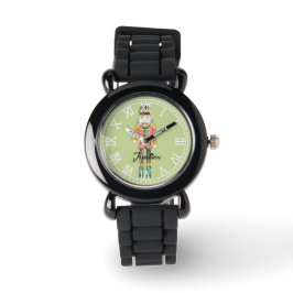 Monogram waterverf Notenkraker licht Groen Horloge