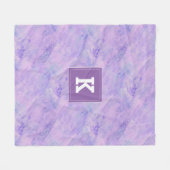  monogram Waterverf, Paars Fleece Deken (Voorkant (Horizontaal))