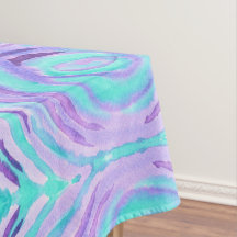 Monogram Waterverf Paars Turquoise Swirl