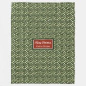 Monogram waterverf pastel groen Xmas deken (Voorkant)