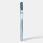 Monogram waterverf pastel strepen blauw marineblau Case-Mate iPhone case (Achterkant / Links)