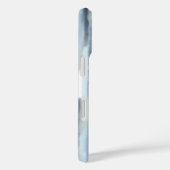 Monogram waterverf pastel strepen blauw marinegrij Case-Mate iPhone case (Achterkant / Rechts)