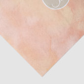 Monogram Waterverf peach Marble Letter-Initiaal Tissuepapier (Detail)