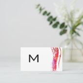 Monogram Waterverf penseelvariatie Visitekaartje (Staand voorkant)