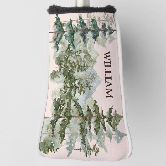 Monogram Waterverf Pijnbos & Mountain Rustic Golfheadcover (Draai 90)