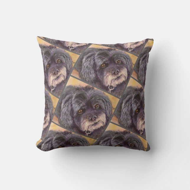 MONOGRAM WATERVERF PORTRAIT COCK-A-POO MIX KUSSEN (Voorkant)