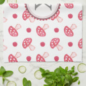 monogram waterverf rode champignons theedoek (Gevouwen)