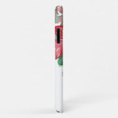 Monogram Waterverf Rood Poinsettia Bloemen Chic Case-Mate iPhone Case (Achterkant/rechts)