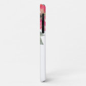 Monogram Waterverf Rood Poinsettia Bloemen Chic Case-Mate iPhone Case (Achterkant/links)