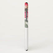 Monogram Waterverf Rood Poinsettia Bloemen Chic Case-Mate iPhone Case (Achterkant/links)