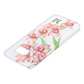 Monogram | Waterverf Roze bloemen Case-Mate Samsung Galaxy Hoesje (Onderkant)