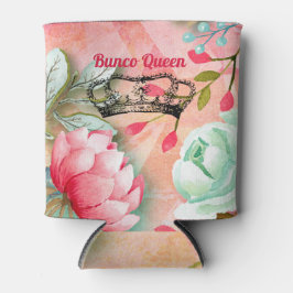 Monogram  Waterverf Roze Bunco Flowers Blikjeskoeler