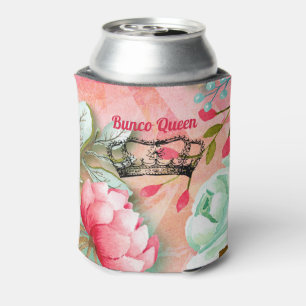 Monogram Waterverf Roze Bunco Flowers Blikjeskoeler