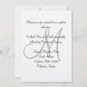 Monogram Waterverf Roze Gele Blauwe Ontvangst Kaart (Achterkant)