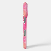 Monogram Waterverf Roze Oranje Abstract Case-Mate iPhone Case (Achterkant / Rechts)