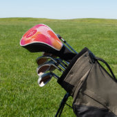 Monogram Waterverf Roze Oranje Abstract Golfheadcover (Insitu)