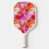 Monogram Waterverf Roze Oranje Abstract Pickleball Paddle (Achterkant)