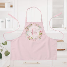 Monogram Waterverf Roze Rozen Bloemen Bloemig