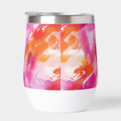 Monogram Waterverf Roze Sinaasappel Abstract (Rechts)