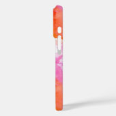 Monogram Waterverf Roze Sinaasappel Abstract Case-Mate iPhone Case (Achterkant / Links)