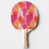 Monogram Waterverf Roze Sinaasappel Abstract Tafeltennisbatje (Achterkant)