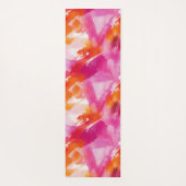 Monogram Waterverf Roze Sinaasappel Abstract Yogamat (Achterkant)