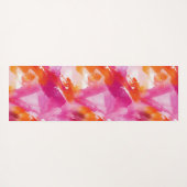 Monogram Waterverf Roze Sinaasappel Abstract Yogamat (Achterkant (horizontaal))