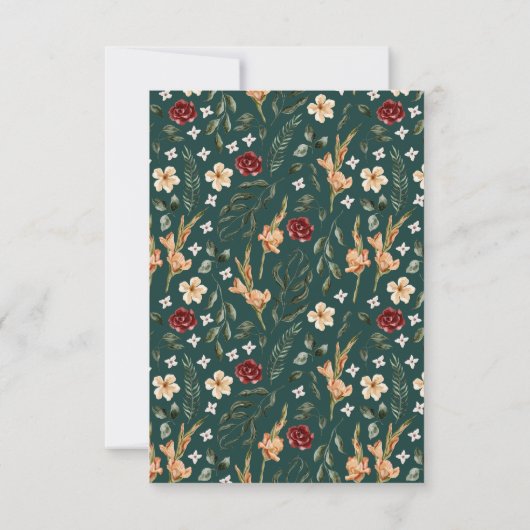 Monogram | Waterverf RSVP Aankondiging (Achterkant)