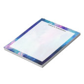 Monogram Waterverf Ruimte Universum Blauw Roze Ste Notitieblok (Linkerzijde)