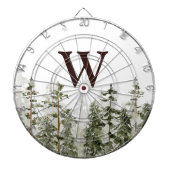 Monogram Waterverf Rustic Green Forest Dartbord (Voorkant)