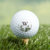 Monogram Waterverf Rustic Green Forest Golfballen (Insitu Shirt)