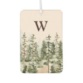 Monogram Waterverf Rustic Green Forest Luchtverfrisser (Voorkant)