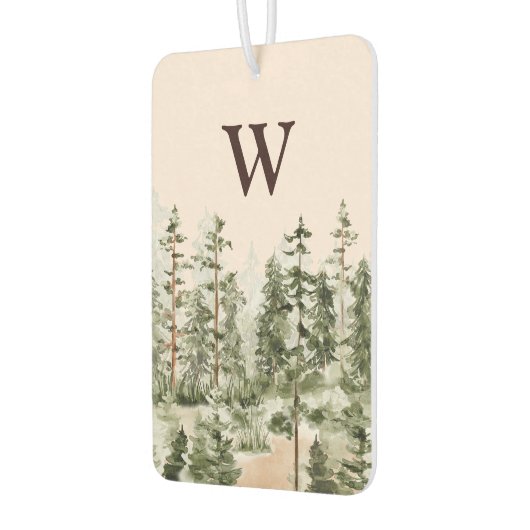 Monogram Waterverf Rustic Green Forest Luchtverfrisser (Links)