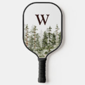 Monogram Waterverf Rustic Green Forest Pickleball Paddle (Achterkant)