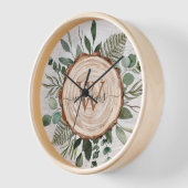 Monogram Waterverf Rustieke Houten Schijf en Blad (Hoek)