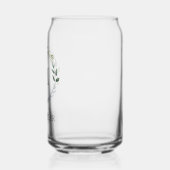 Monogram Waterverf Saliegroene Bladeren Krans Blikvorm Glas (Links)