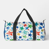 Monogram Waterverf Sterren Gepersonaliseerd Plunjezak (Voorkant)