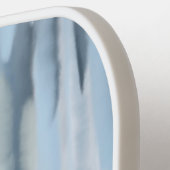 Monogram waterverf strepen blauw marinegrijs patro pickleball paddle (Links Detail)