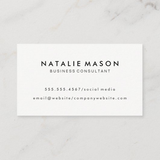 Monogram Waterverf textuur Visitekaartje (Achterkant)