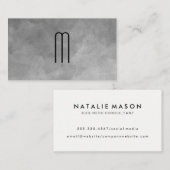 Monogram Waterverf textuur Visitekaartje (Voorkant / Achterkant)