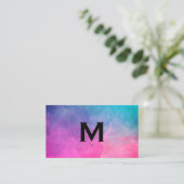 Monogram Waterverf textuur Visitekaartje (Staand voorkant)