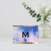 Monogram Waterverf Trim (afsprakenkaart) Afsprakenkaartje (Staand voorkant)