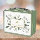 Monogram Waterverf Tropische Groene Bladeren