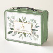 Monogram Waterverf Tropische Groene Bladeren (Achterkant)
