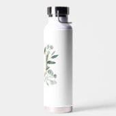 Monogram Waterverf Tropische Groene Bladeren Waterfles (Links)