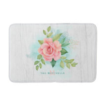 Monogram Waterverf Turquoise Ombre Pink Rose