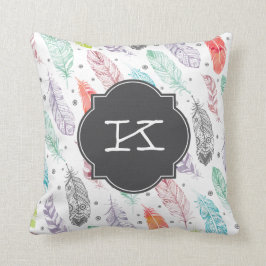 Monogram Waterverf Ventilantaarn Kussen