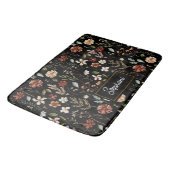 Monogram Waterverf Vintage Wilde Bloem Floral Badmat (Gekanteld)