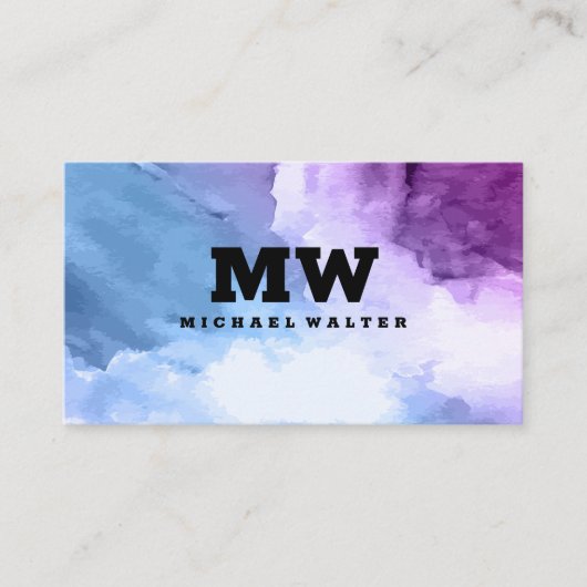 Monogram | WATERVERF Visitekaartje (Voorkant)